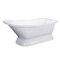 Aqua Eden Pedestal Bathtubs, 66.56 L, 29.13 W, White, Cast Iron VCT7D663028 - alternate 1